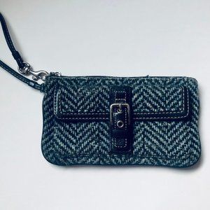 Coach Herringbone Wristlet